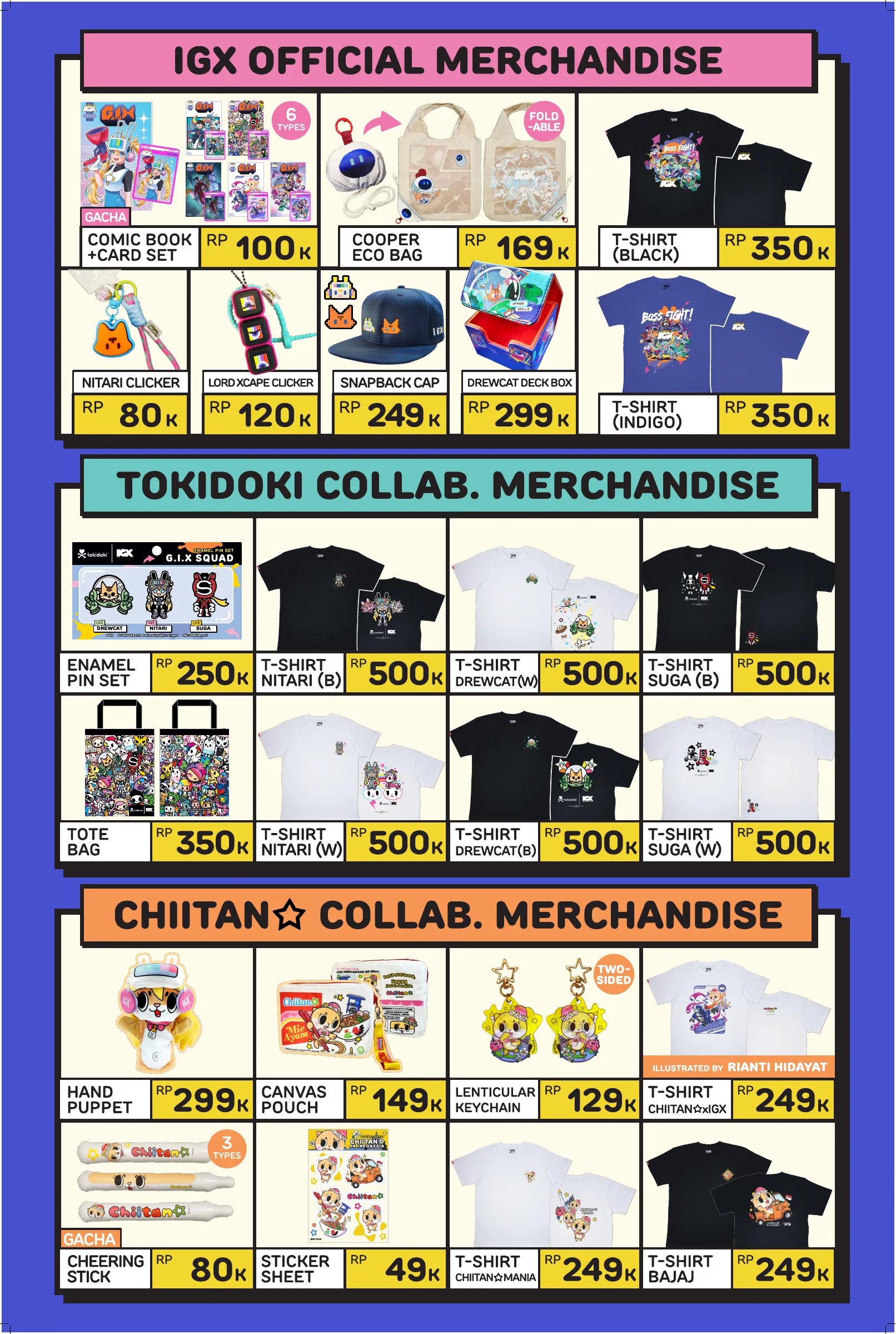 Katalog official merchandise IGX 2026